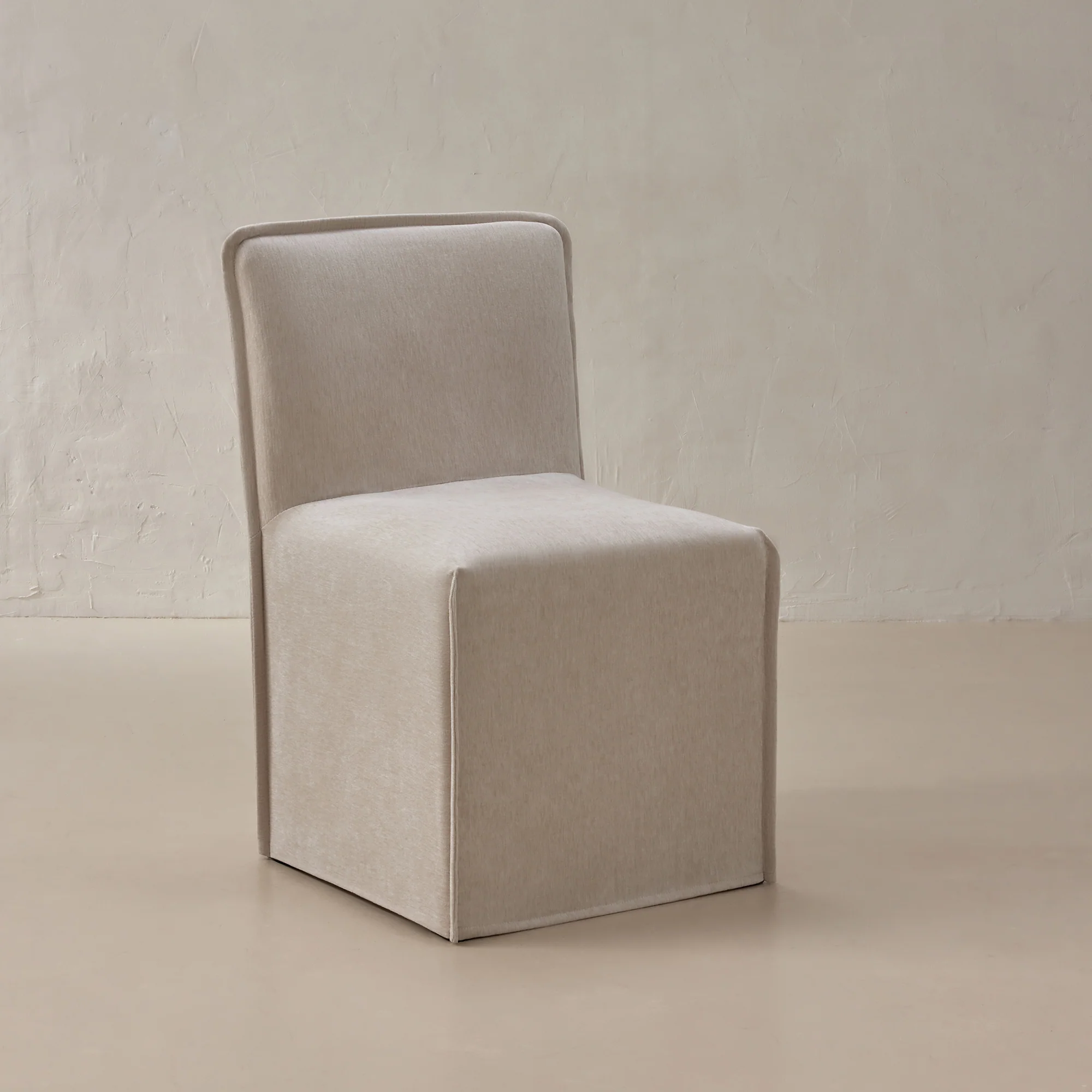 Washable Upholstered Dining Chair | 15" Back Height in Mist