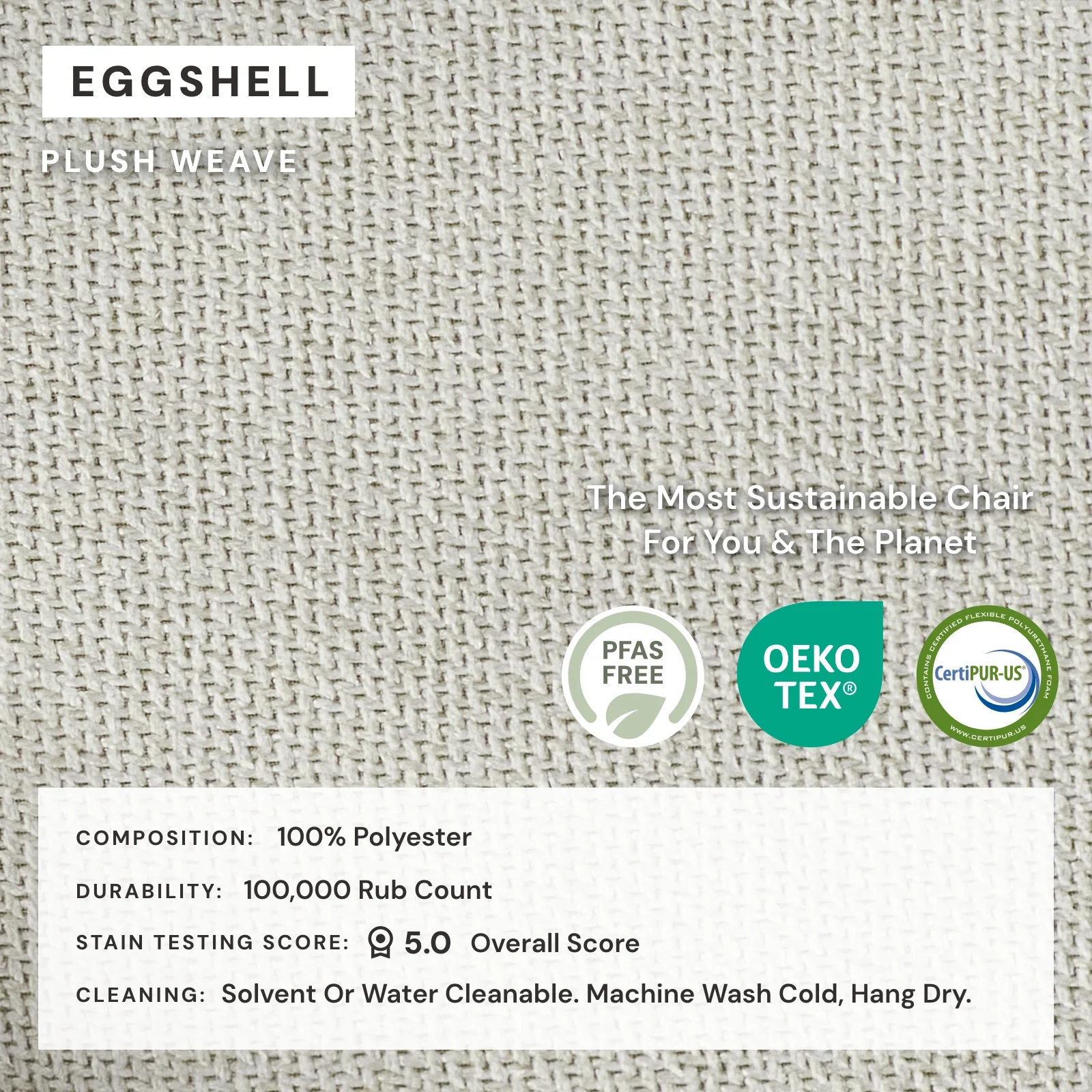 Washable Upholstered Dining Chair | 19β Back Height in Eggshell (Set of 2) - Image 4