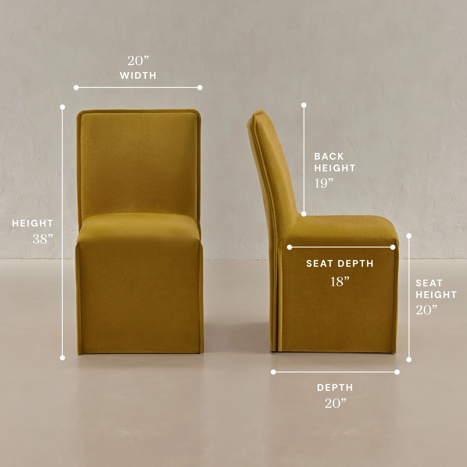 Washable Upholstered Dining Chair | 19” Back Height in Kiiro - Image 5