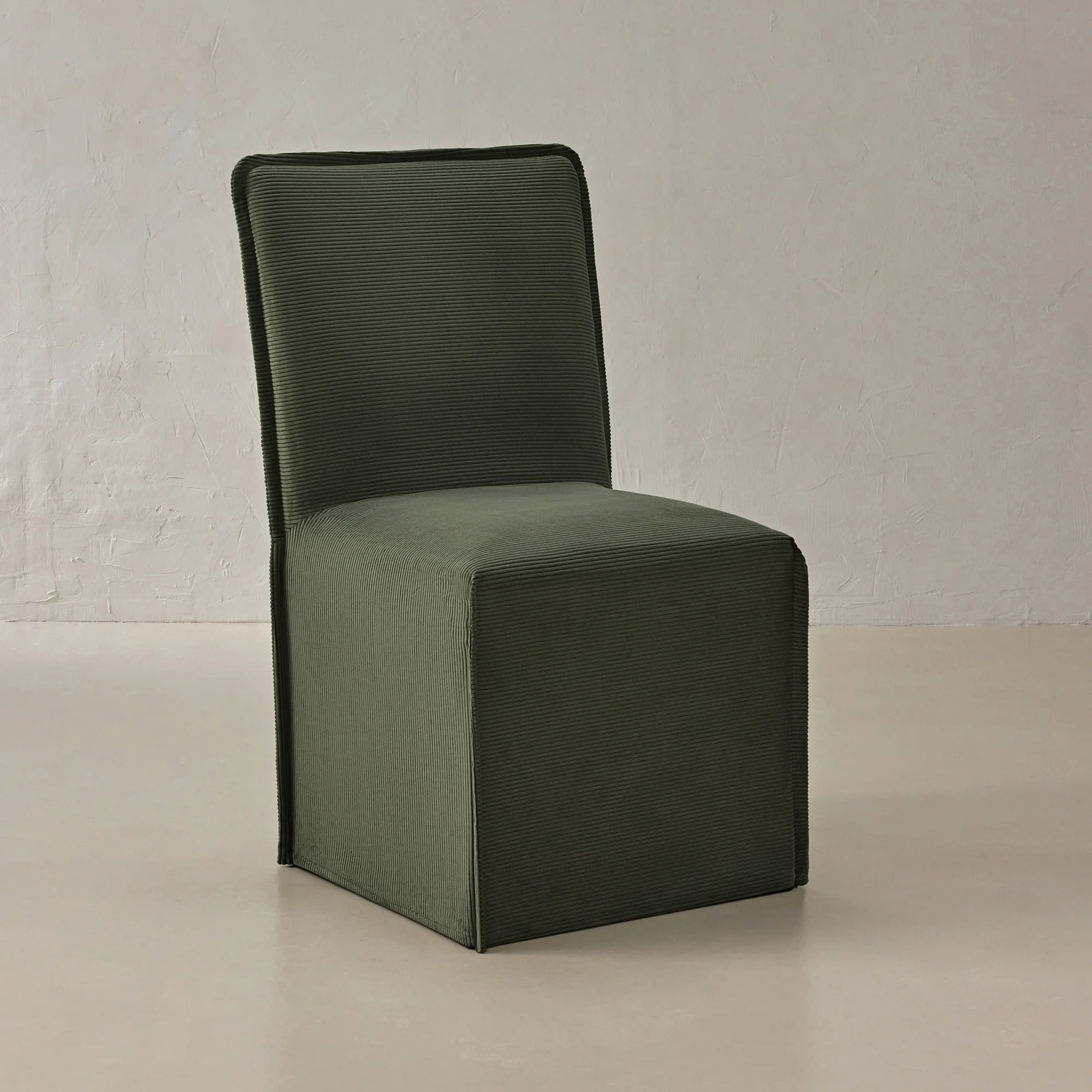 Washable Upholstered Dining Chair | 19β Back Height in Olivine
